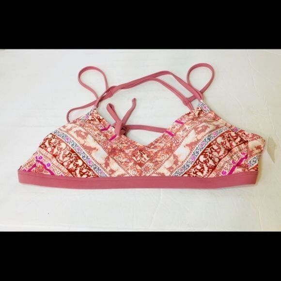 NWT Boho Rose Bikini Top Xhilaration L - Picture 1 of 2